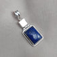 Lapis Lazuli & Mother of Pearl Pendant: 925 Sterling Silver Boho Necklace