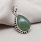 Green Aventurine Pendant 925 Sterling Silver | Handmade Teardrop Gemstone Necklace | Healing Crystal Jewelry Gift