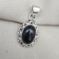 Black Onyx 925 Sterling Silver Pendant: Boho Protection Handmade Jewelry