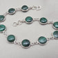 Natural Malachite Bracelet 925 Silver Green Stone Bracelet Protection Healing Jewelry