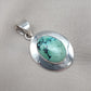 Tibetan Turquoise Pendant: Sterling Silver Boho Necklace, Handmade