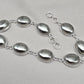 925 Sterling Silver Pyrite Bracelet Minimal Oval Link Handmade Jewelry