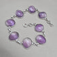 Amethyst 925 Sterling Silver Bracelet Handmade Natural Gemstone