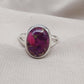 Purple Copper Turquoise Ring: 925 Sterling Silver Jewelry Oval shape Gemstone Ring