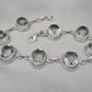 925 Sterling Silver Green Amethyst Bracelet Oval Prasiolite Gemstone Vintage Boho Bracelet for Women