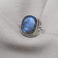 Blue Flash Labradorite 925 Sterling Silver Ring: Handmade Boho Gemstone Jewelry