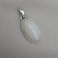 Natural White Opal Cabochon Pendant 925 Sterling Silver Handmade Oval Gemstone Jewelry Gifts