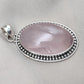 Rose Quartz Pendant Necklace: 925 Sterling Silver, Love & Healing