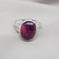 Purple Copper Turquoise Ring: 925 Sterling Silver Jewelry Oval shape Gemstone Ring