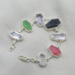 925 Sterling Silver Multi Gemstone Bracelet Coffin Cut Link Bracelet Handmade Jewelry