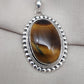 Tiger Eye Pendant | Handmade 925 Sterling Silver Necklace, Healing Stone