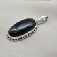 Black Onyx Pendant: 925 Sterling Silver Oval Gemstone Necklace Protection Jewelry Healing Crystal Gift