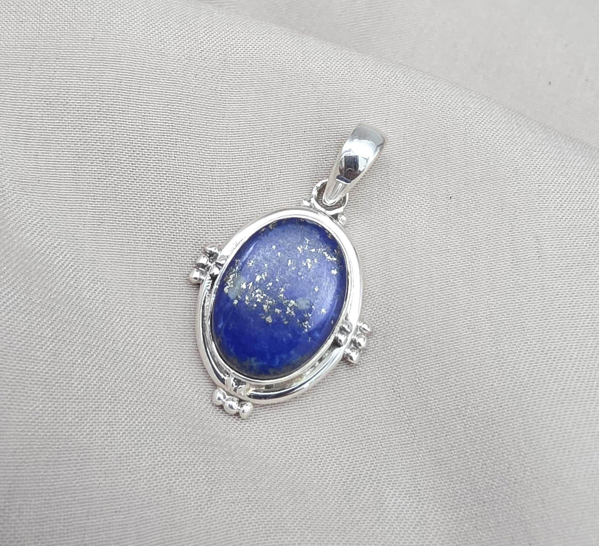 Lapis Lazuli Pendant: 925 Sterling Silver Boho Handmade Jewelry