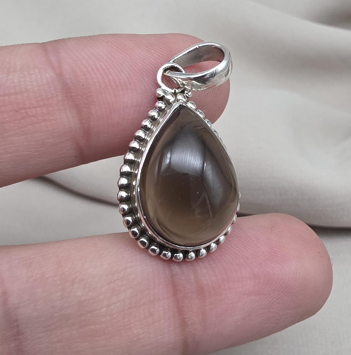 Smoky Quartz Pendant: 925 Sterling Silver November Birthstone Necklace Healing Gemstone Jewelry