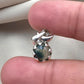 925 Sterling Silver Green Moss Agate Pendant Natural Round Cabochon Floral Gemstone Necklace Charm