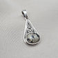Sterling Silver Dalmatian Jasper Pendant: Teardrop Boho Necklace