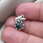 925 Sterling Silver Green Moss Agate Pendant Natural Round Cabochon Floral Gemstone Necklace Charm