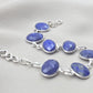 925 Sterling Silver Lapis Lazuli Bracelet Natural Blue Gemstone Bracelet Handmade Jewelry