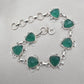 Green Onyx Bracelet 925 Sterling Silver Statement Gemstone Bracelet