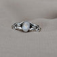 Rainbow Moonstone Goddess Ring: 925 Sterling Silver, Boho Spiritual Jewelry