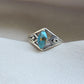 Blue Copper Turquoise Marquise Ring 925 Sterling Silver Statement Ring December Birthstone Gift