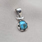 Handmade 925 Sterling Silver Turquoise Pendant: Boho Gemstone Necklace