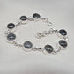 Black Rutile Quartz 925 Sterling Silver Bracelet Natural Handmade