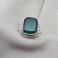 Green Onyx 925 Sterling Silver Ring May Birthstone Statement Ring Handmade Boho Jewelry