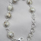 925 Sterling Silver Copper Calcite Bracelet Natural Round Gemstone Link Bracelet Gift for Her
