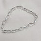 Handmade Sterling Silver Oval Link Bracelet: Minimalist Unisex Jewelry