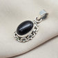 Black Onyx 925 Sterling Silver Pendant: Boho Protection Handmade Jewelry