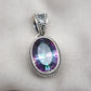 Mystic Topaz Pendant: 925 Sterling Silver Jewelry Rainbow Gemstone, Boho Healing Charm