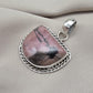 Rhodonite Pendant 925 Sterling Silver Pink and Black Healing Stone Necklace Crystal Jewelry