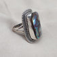 Handmade Abalone Shell 925 Sterling Silver Ring | Boho Ocean Jewelry