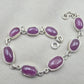 925 Sterling Silver Ruby Oval Faceted Gemstone Bracelet Handmade Boho Jewelry