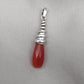 Red Onyx Sterling Silver Pendant: Handmade Healing Crystal Necklace