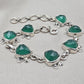 Green Onyx Bracelet 925 Sterling Silver Statement Gemstone Bracelet