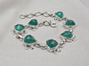 Green Onyx Bracelet 925 Sterling Silver Statement Gemstone Bracelet