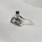 Moss Agate Ring 925 Silver Dual Stone Statement Ring Nature Gemstone