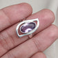 Amethyst Sterling Silver Ring: Modern Abstract Design, February Birthstone