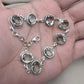 925 Sterling Silver Green Amethyst Bracelet Oval Prasiolite Gemstone Vintage Boho Bracelet for Women