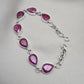 Ruby 925 Sterling Silver Bracelet Natural Handmade July Birthstone Jewelry