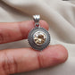 Citrine Silver Pendant: Vintage 925 Sterling, Beaded Boho Jewelry