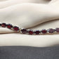 Garnet Tennis Bracelet: 925 Sterling Silver January Birthstone