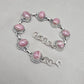 Rhodochrosite Bracelet 925 Silver Pink Gemstone Jewelry Gift for Her
