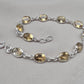 925 Sterling Silver Citrine Bracelet Yellow Gemstone Jewelry November Birthstone Gift for Her