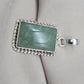 Green Aventurine Pendant 925 Sterling Silver May Birthstone Necklace Healing Heart Chakra Jewelry