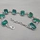 Green Onyx 925 Sterling Silver Bracelet Natural Gemstone Handmade Jewelry