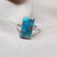 Blue Copper Turquoise 925 Sterling Silver Ring: Boho Gemstone Jewelry