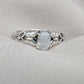 Rainbow Moonstone Goddess Ring: 925 Sterling Silver, Boho Spiritual Jewelry